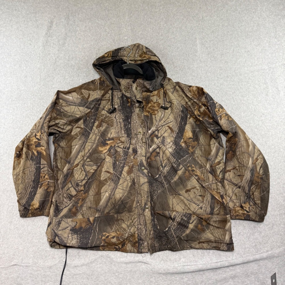 Stearns DryWear Camo Hunting Jacket Mens XX-Large Realtree Hardwoods Hooded H001